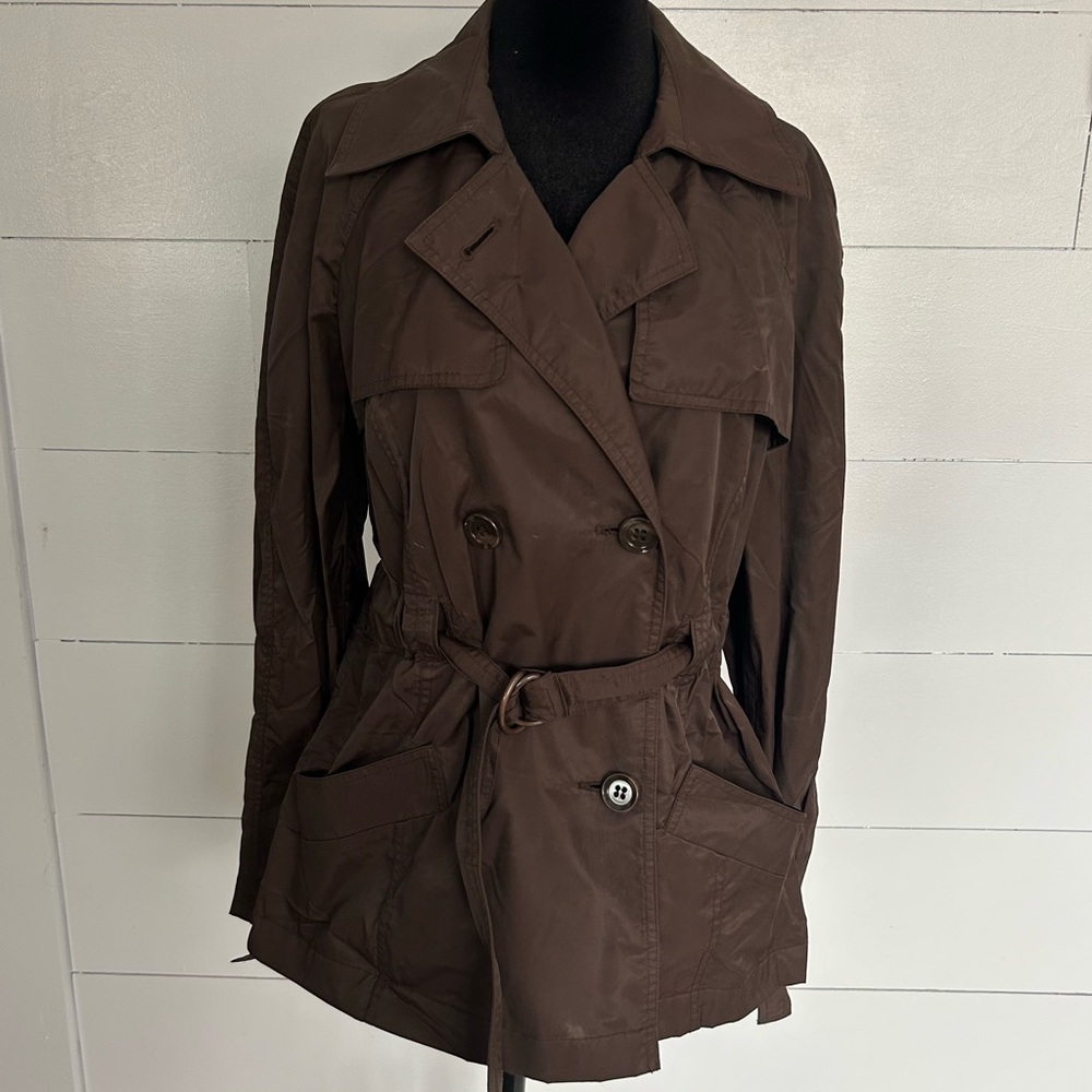 Y2K Ch. Brown Classic Look Double-Breasted Trench Nostalgic "Throwback" VTGStyle